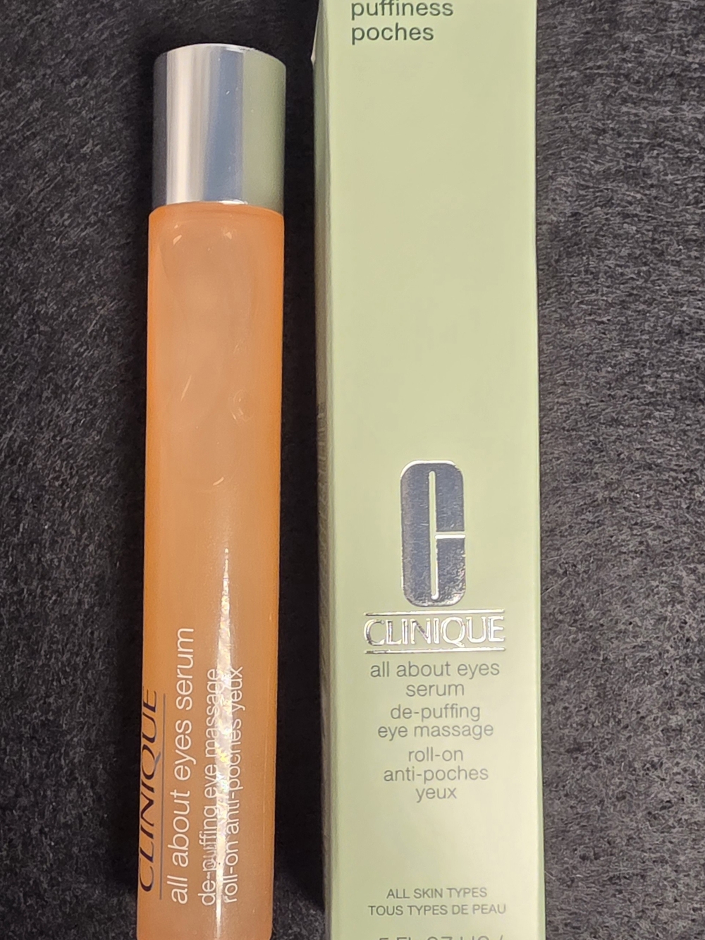Clinique All About Eyes Serum Roll-On -Depuffing Eye Massage. NEW IN BOX